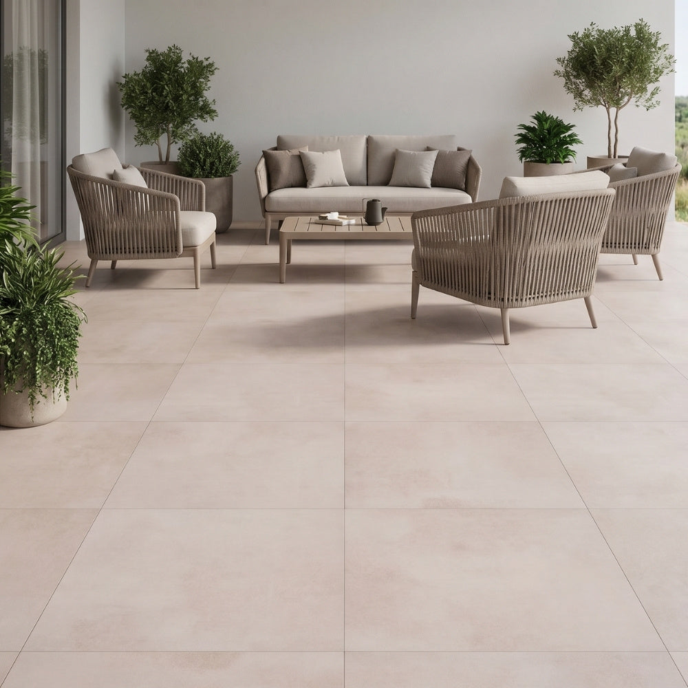 Buiten Tegel Town Soft Grey 60x60x2 rect | Tegelwinkel