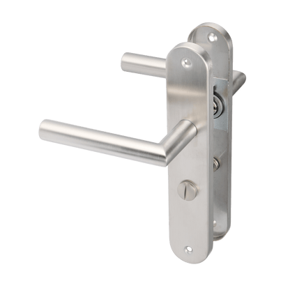 Deurklink Volano in RVS met WC-sluiting 63 mm