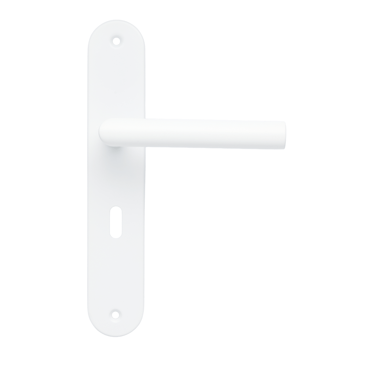 Deurklink Lucano in wit met sleutelgat 56 mm