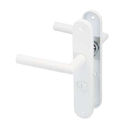 Deurklink Lucano in wit met WC-sluiting 63 mm