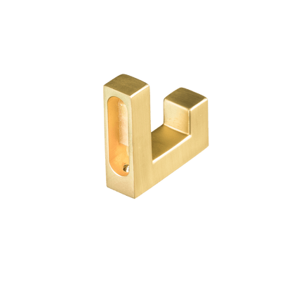 Achterzijde van enkele handdoekhaak in goud