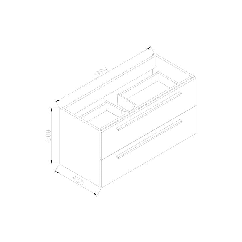 Badmeubel aktieset DL 100 Kentucky oak zonder spiegel