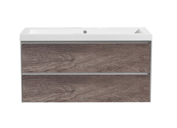 Bathroom furniture set PL 100 HANDLELESS CENTURY OAK WITHOUT MIRROR