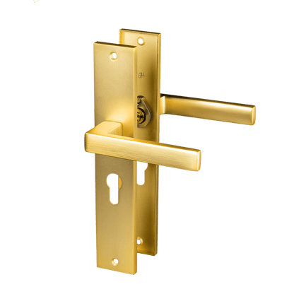 Deurklink Alassio in goud met cilindergat 55 mm