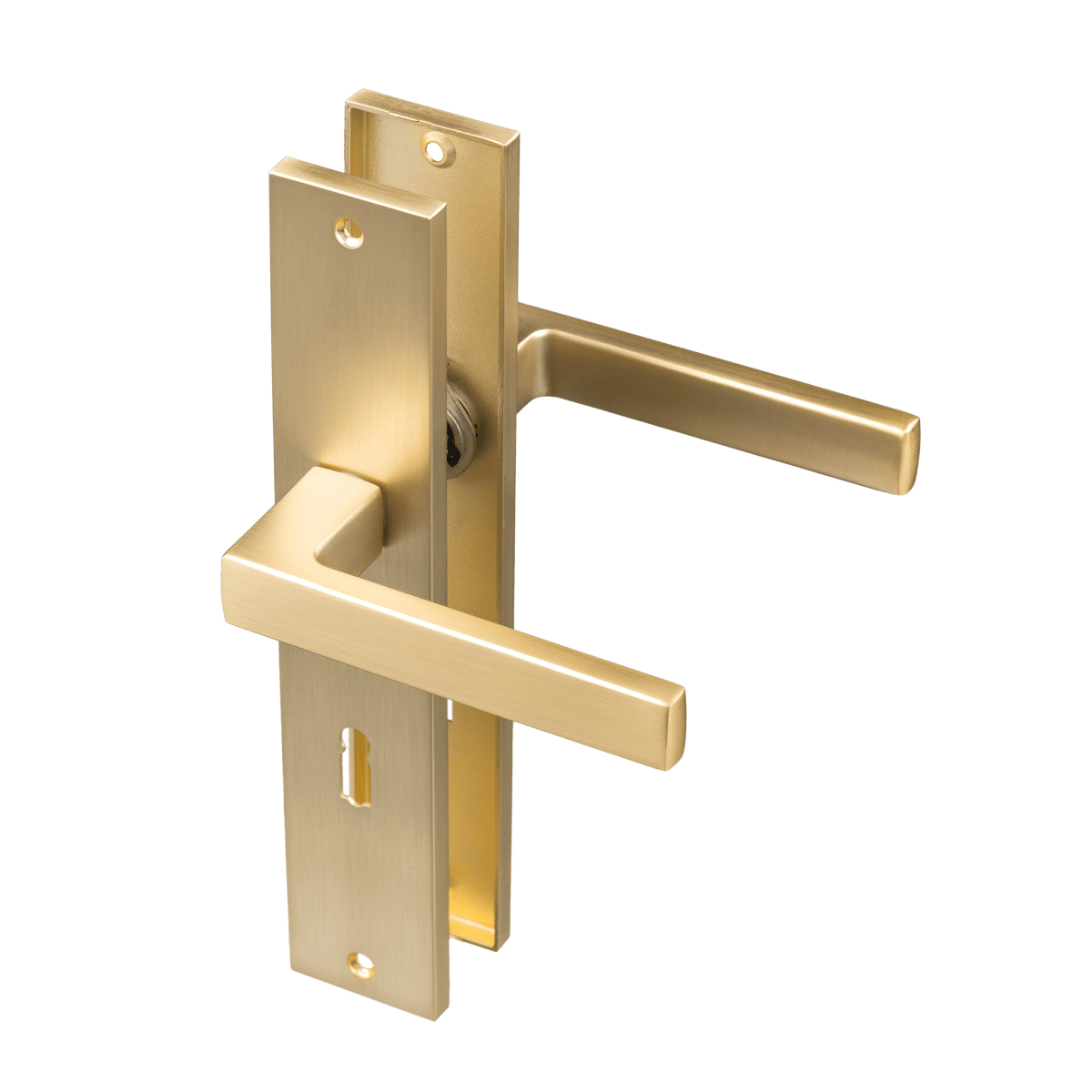 Deurklink Alassio in goud met sleutelgat 56 mm