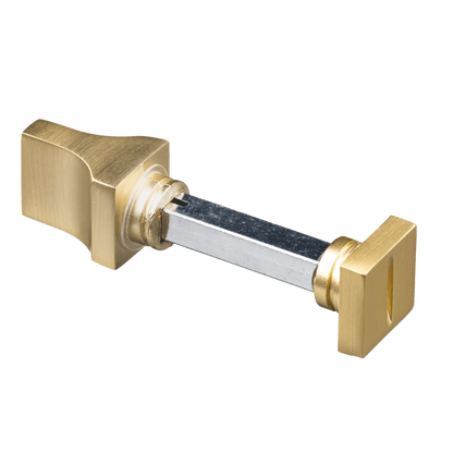 Draaiknop en sluitstift van deurklink Alassio in goud met WC-sluiting 63 mm