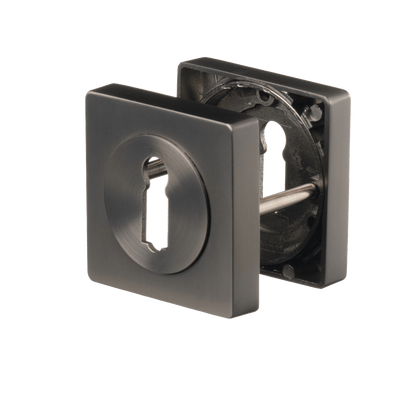 Vierkant sleutelrozet in gun metal