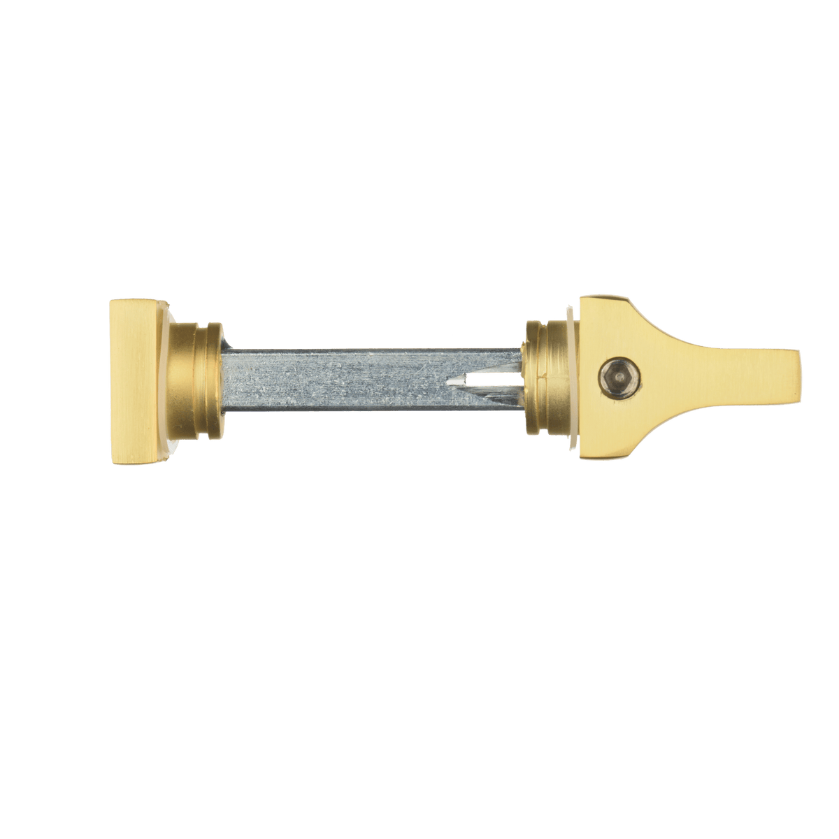 Draaiknop en sluitstift van deurklink Avola in goud met WC-sluiting 63 mm