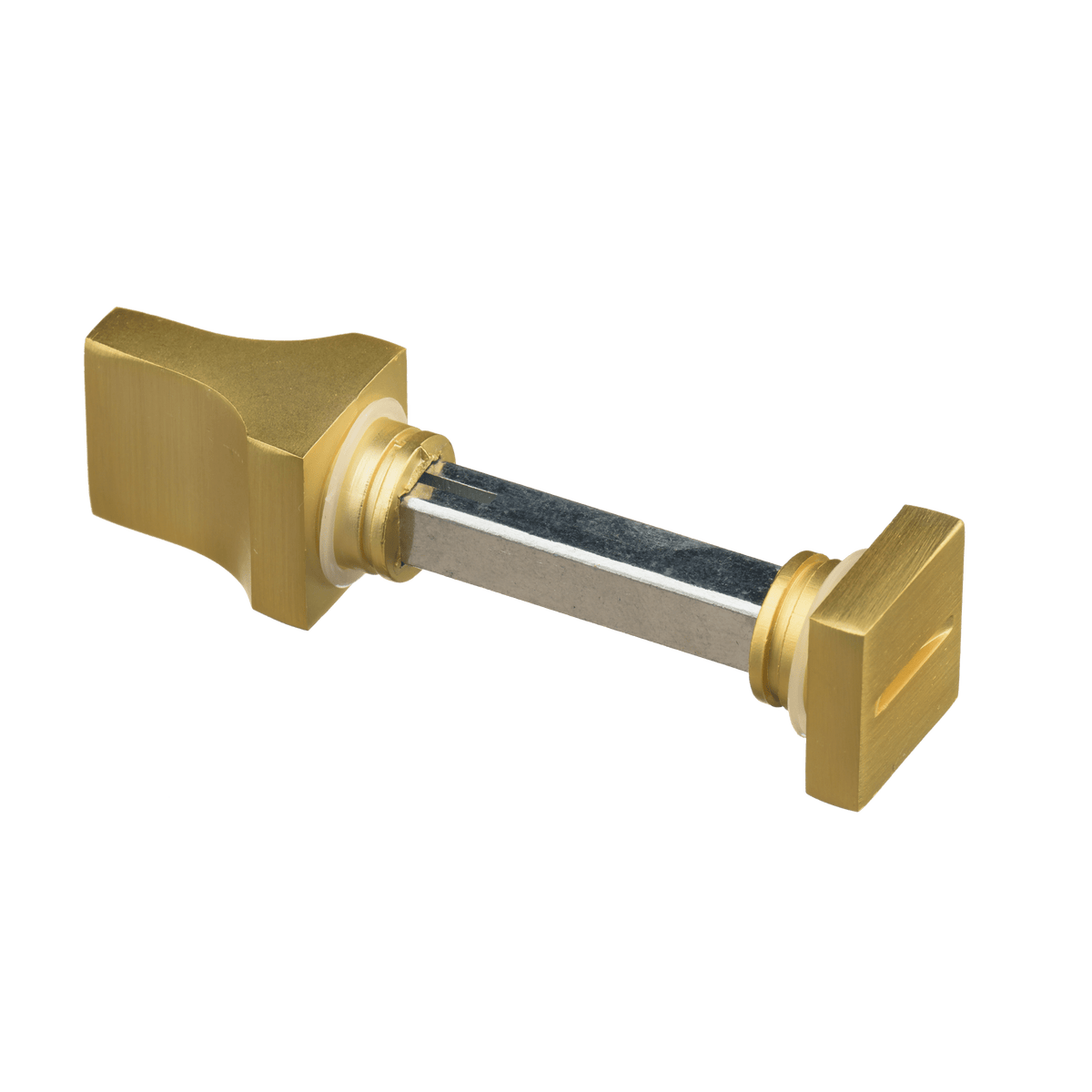 Draaiknop en sluitstift van deurklink Avola in goud met WC-sluiting 63 mm