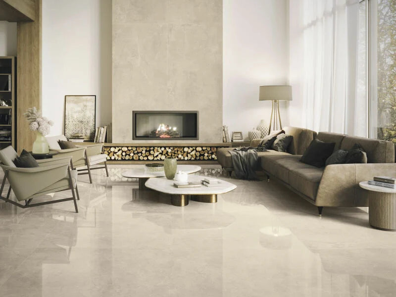 Vloertegel Concept Cream gepolijst 120x120 rett - WDtegels