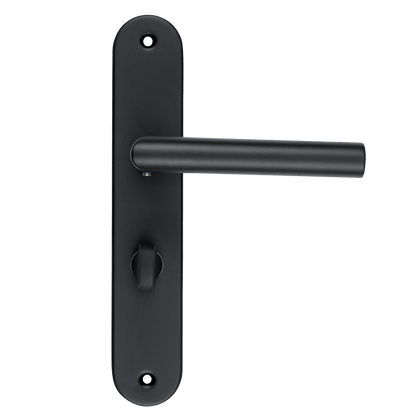 Deurklink Belluno in zwart met WC-sluiting 63 mm