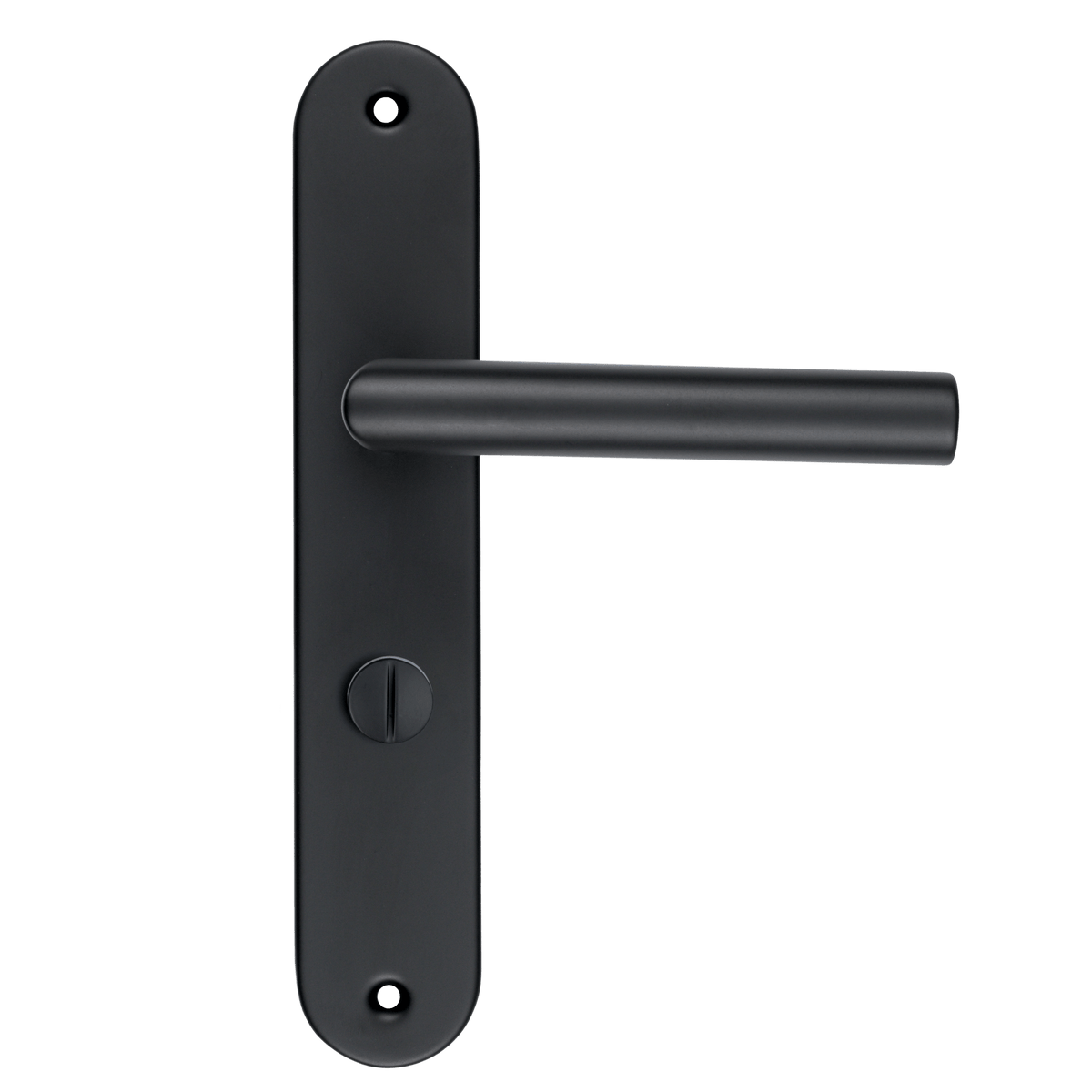 Deurklink Belluno in zwart met WC-sluiting 63 mm