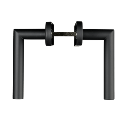 Deurklink Belluno in zwart met WC-sluiting 63 mm