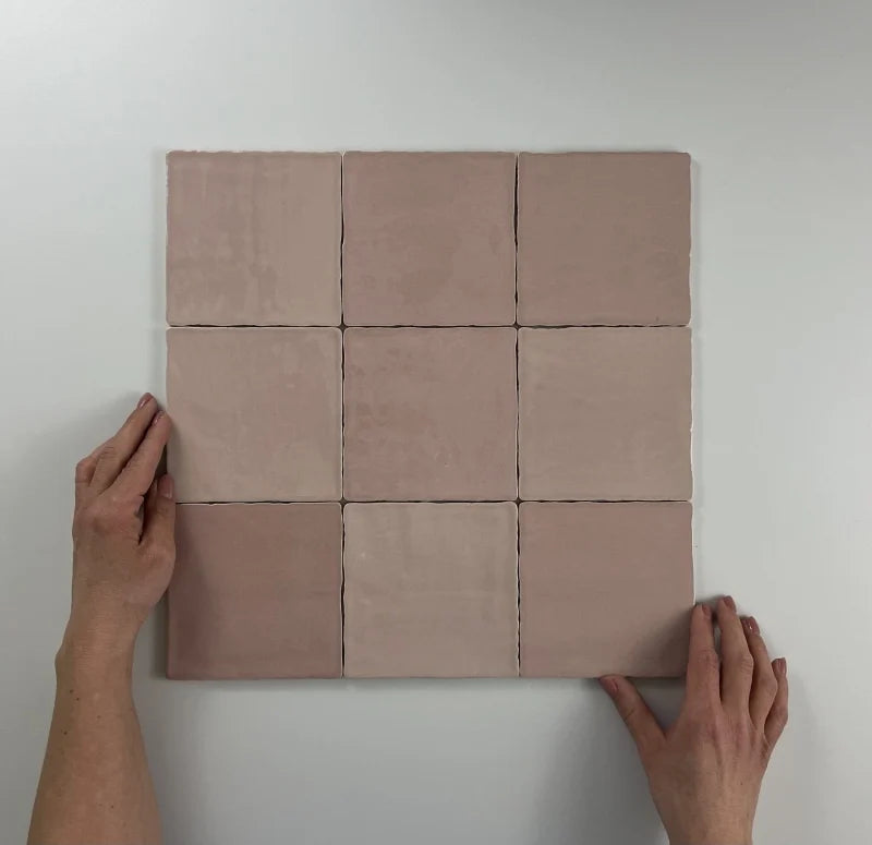 Moos Pink glans handvorm 13x13