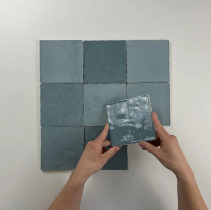 Moos Sky glans handvorm 13x13