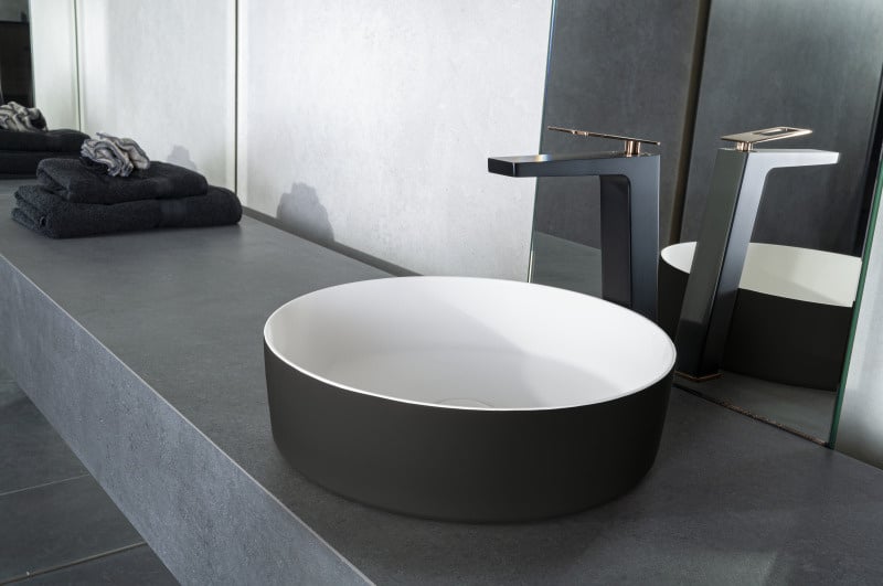 Solid surface waskom Tess antraciet EXT