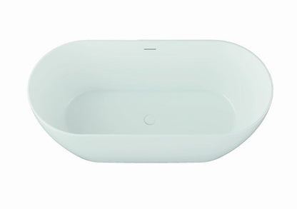 Bañera exenta Semi blanca brillo 170x80x60 cm