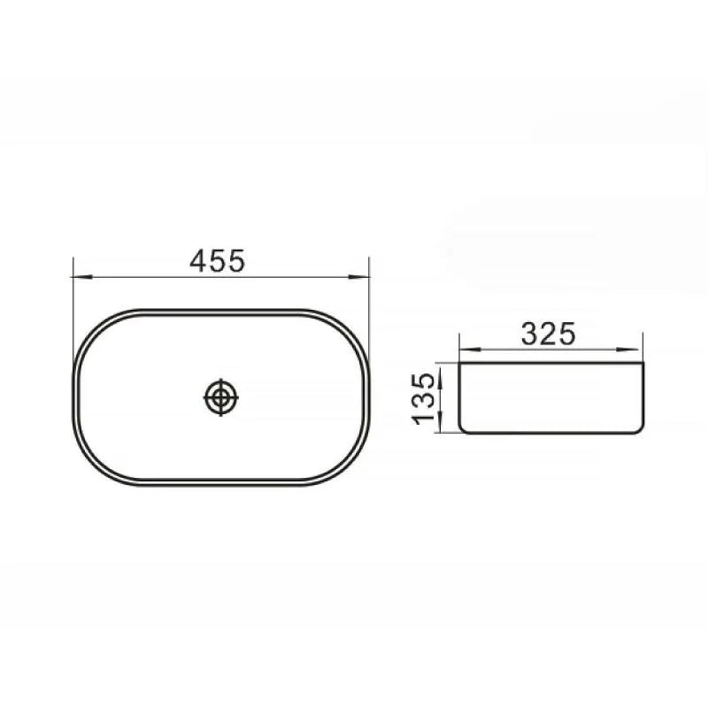 Waskom Opbouw Lorens Rechthoek 45.5x32.5x13.5cm Wit