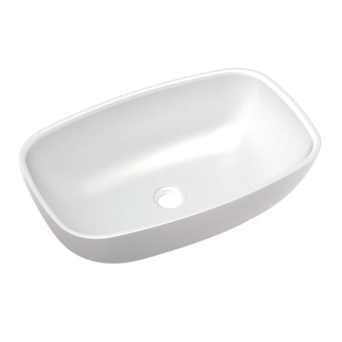 Washbasin Rayza Solid Surface White Matt 55x35x16cm