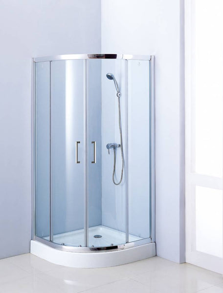 Kwartronde cabine met schuifdeur 90