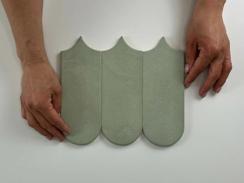 Alure Sage visschub wandtegel 8x21,5