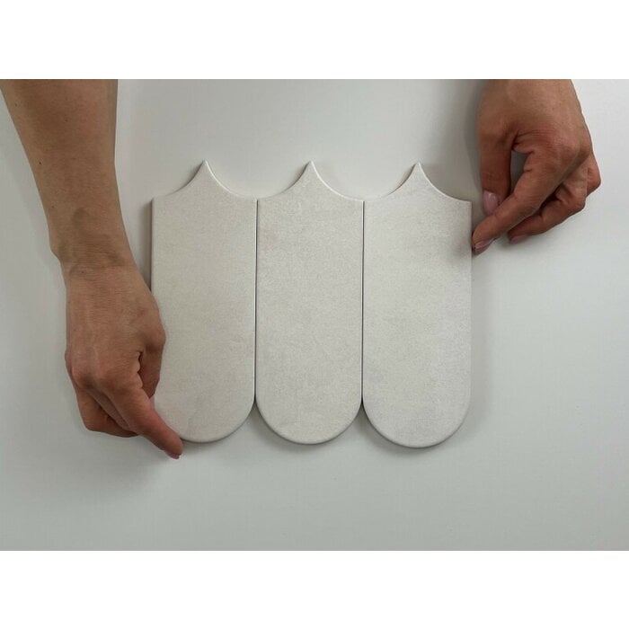 Alure White visschub wandtegel 8x21,5 - WDtegels