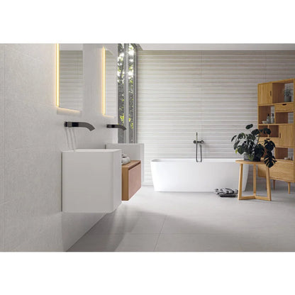 Borneo White wandtegel 30x75 rett