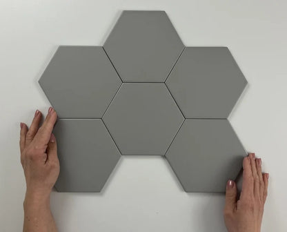 Hexagon Timeless Grey mat 15x17