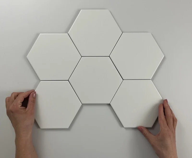 Hexagon Timeless White mat 15x17