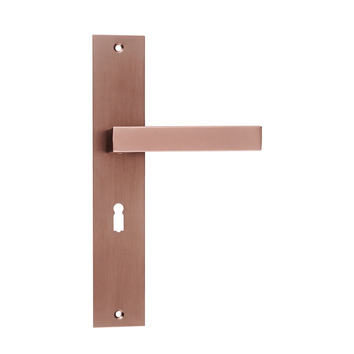 Deurklink Collodi in koper met sleutelgat 56 mm