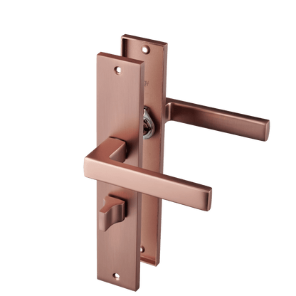 Deurklink Collodi in koper met WC-sluiting 63 mm