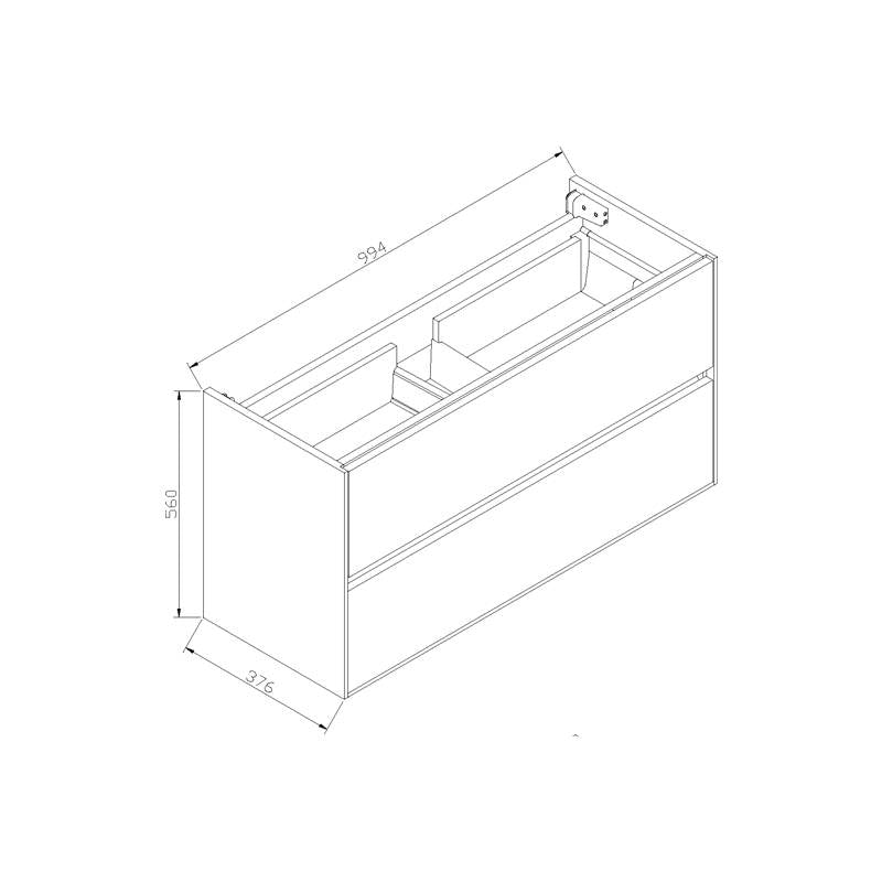 Badmeubel Compact Greeploos 100 Hoogglans Wit