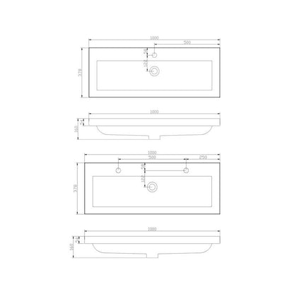 Badmeubel Compact Greeploos 100 Hoogglans Wit