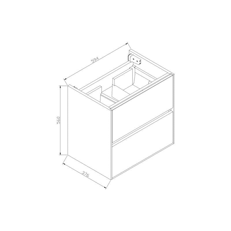 Badmeubel Compact Greeploos 60 Century Oak