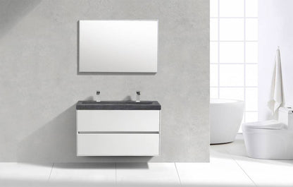 Badmeubel Compact Stone Greeploos 100 Hoogglans Wit