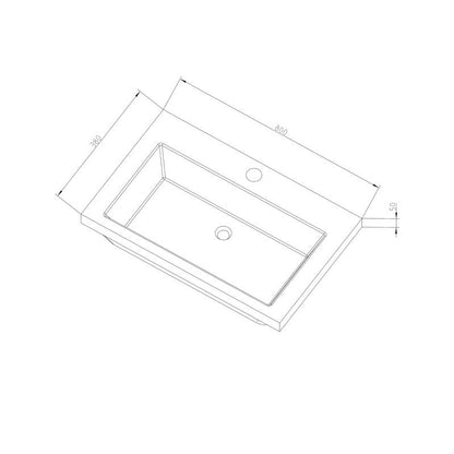 Badmeubel Compact Stone 80 Hoogglans Wit