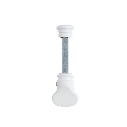 Draaiknop en sluitstift van deurklink Lucano in wit met WC-sluiting 63 mm