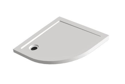 SMC Douchebak (composiet) kwartrond | 90x90x4cm | Wit