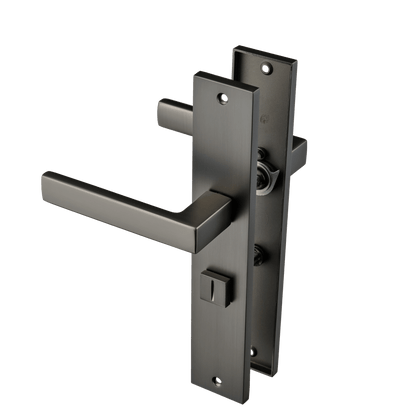 Deurklink Fano in gun metal met WC-sluiting 63 mm