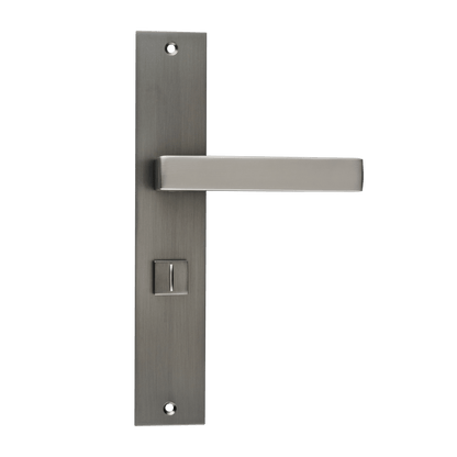 Deurklink Fano in gun metal met WC-sluiting 63 mm