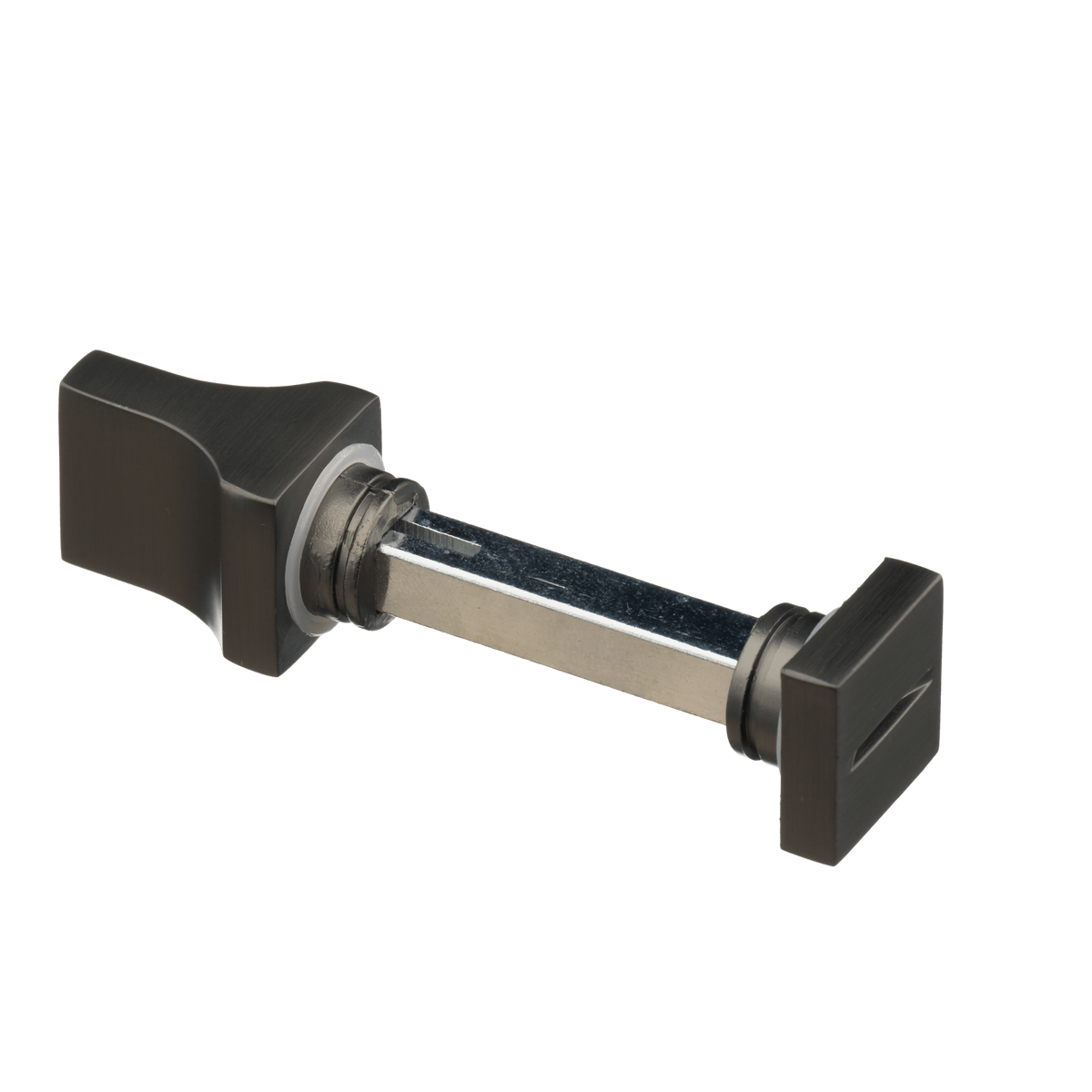 Draaiknop en sluitstift van deurklink Fano in gun metal met WC-sluiting 63 mm
