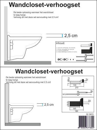 Wandcloset verhoogset 8718053677804