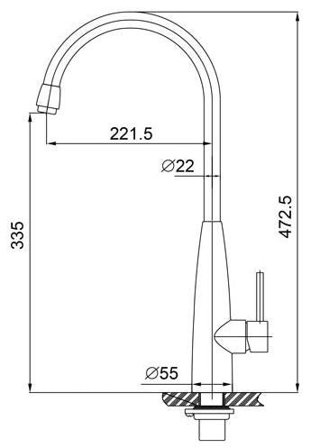 Clark keukenkraan RVS 8718053678948