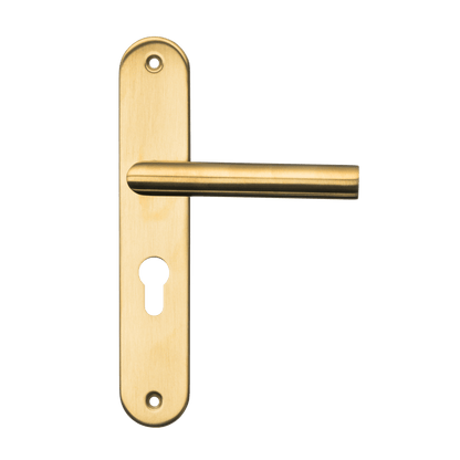 Deurklink Andria in goud met cilindergat 55 mm