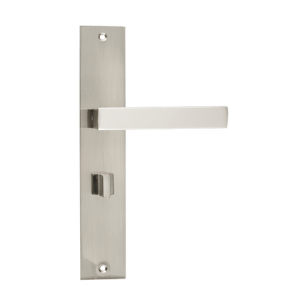 Deurklink Grado in RVS met WC-sluiting 63 mm