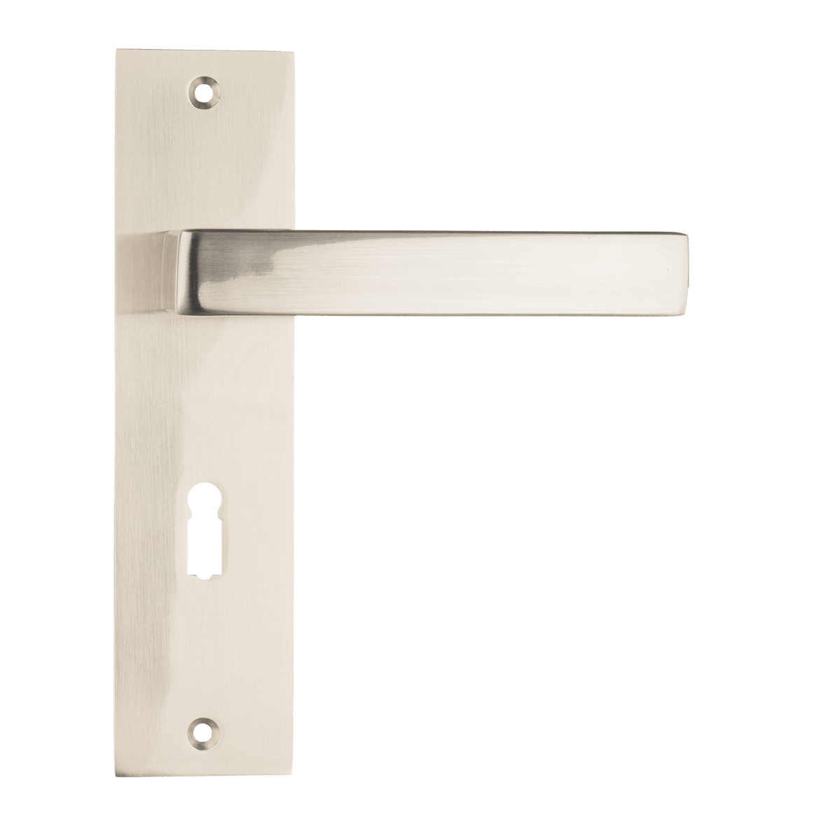 Deurklink Merano in RVS met sleutelgat 56 mm