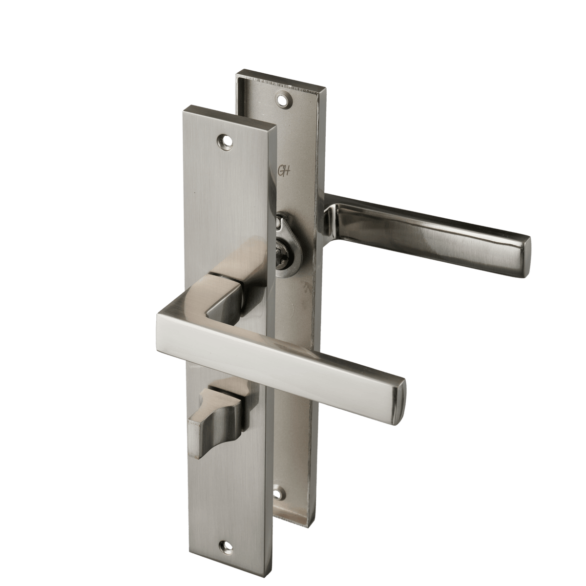 Deurklink Grado in RVS met WC-sluiting 63 mm
