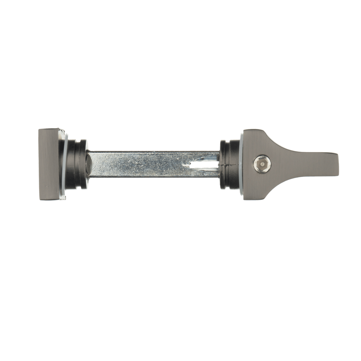 Draaiknop en sluitstift van deurklink Novara in gun metal met WC-sluiting 63 mm