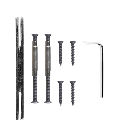 Bevestigingsmateriaal voor deurklink Fano in gun metal met sleutelgat 56 mm