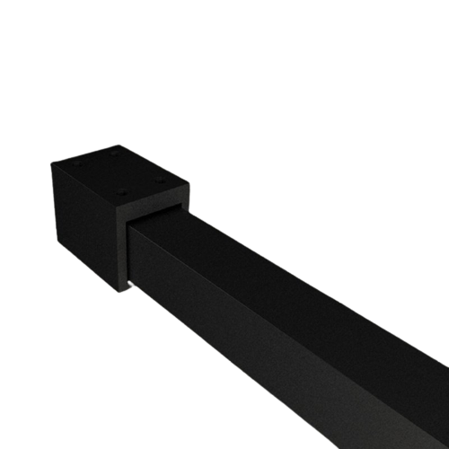 Inloopdouche Olivia 110x200cm Helder Glas Mat Zwart Raamwerk - WDtegels